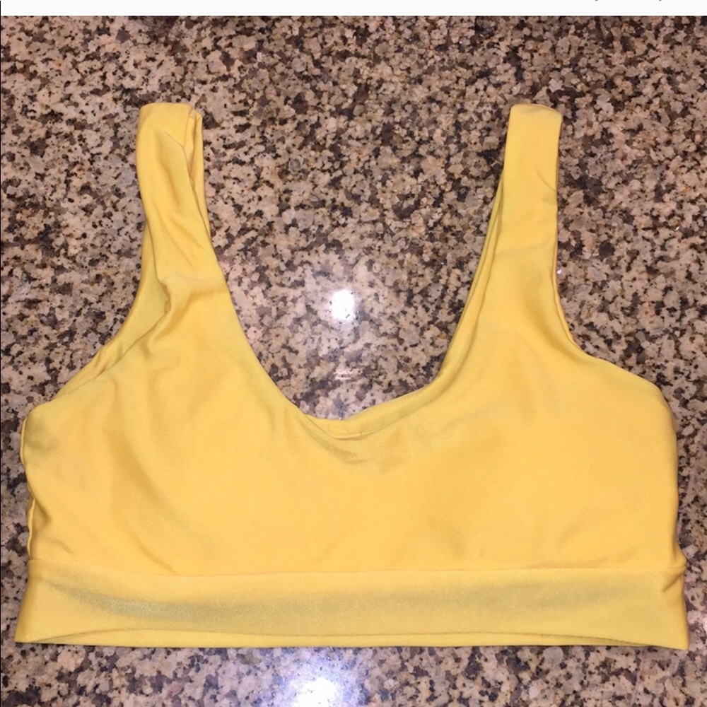 Cute yellow Bikini top! Never worn